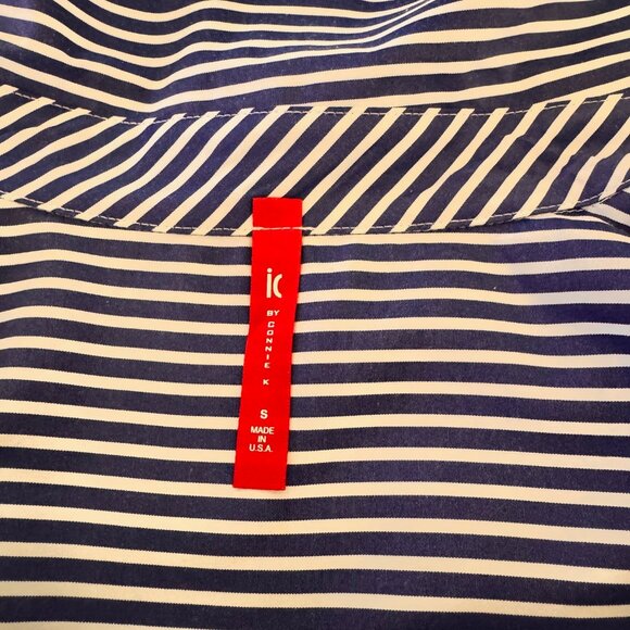 IC by Connie K Blue/White Striped Tunic w/ Pockets, SZ S, EUC - Picture 10 of 12
